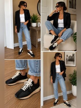 ESSEutESSE‎ Black Women's Runner Sneakers Size 38/9